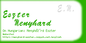 eszter menyhard business card